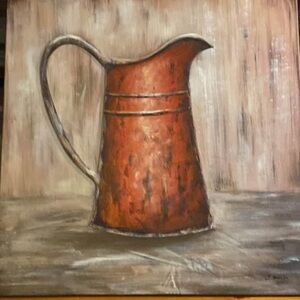Rustic Copper Pitcher Wall Art - Home Art